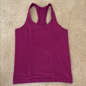 Lululemon Athletica Pink Backless Fitted Tank Top